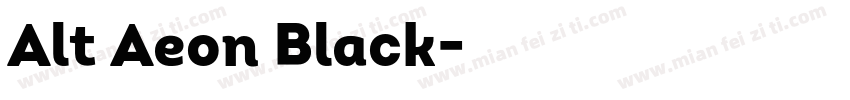 Alt Aeon Black字体转换